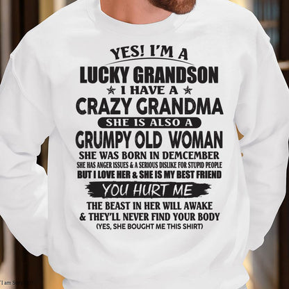 DECEMBER - LUCKY GRANDSON OF CRAZY GRANDMA -  FROM GRANDMA - TIEN12 (SKU10-173-12)