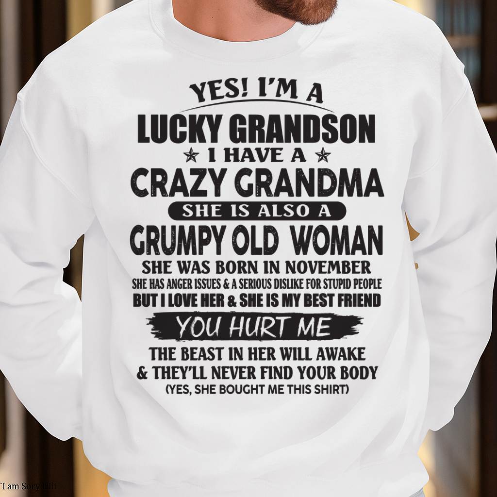 NOVEMBER - LUCKY GRANDSON OF CRAZY GRANDMA -  FROM GRANDMA - TIEN11 (SKU10-173-11)