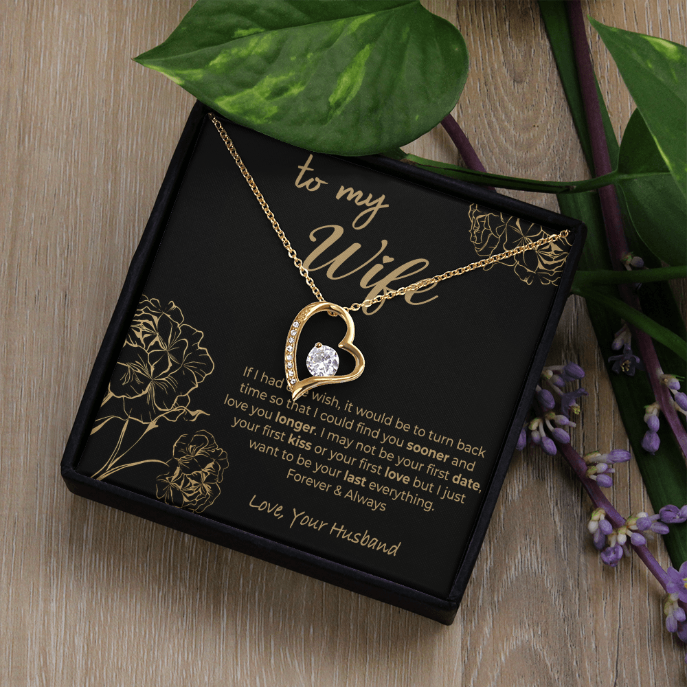 To My Wife "Forever & Always Love" - Gift From Husband - Forever Love Necklace - (SKU2606-328)