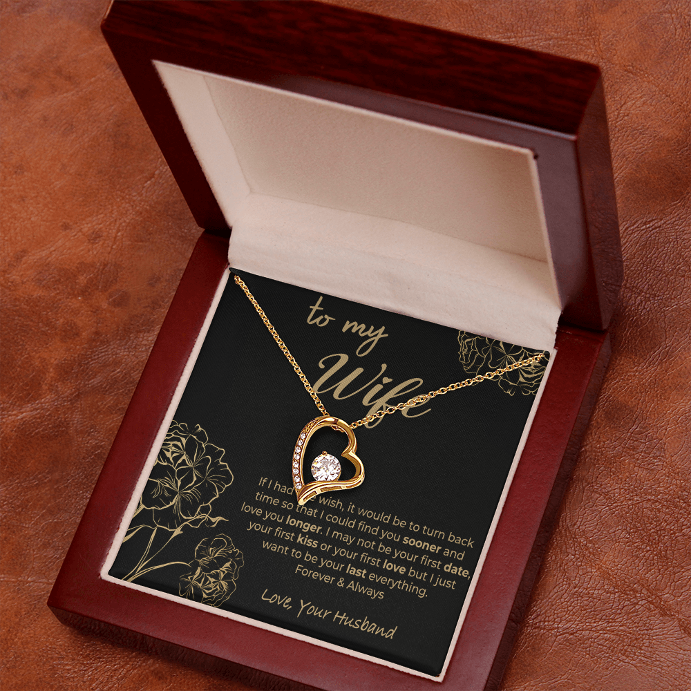 To My Wife "Forever & Always Love" - Gift From Husband - Forever Love Necklace - (SKU2606-328)