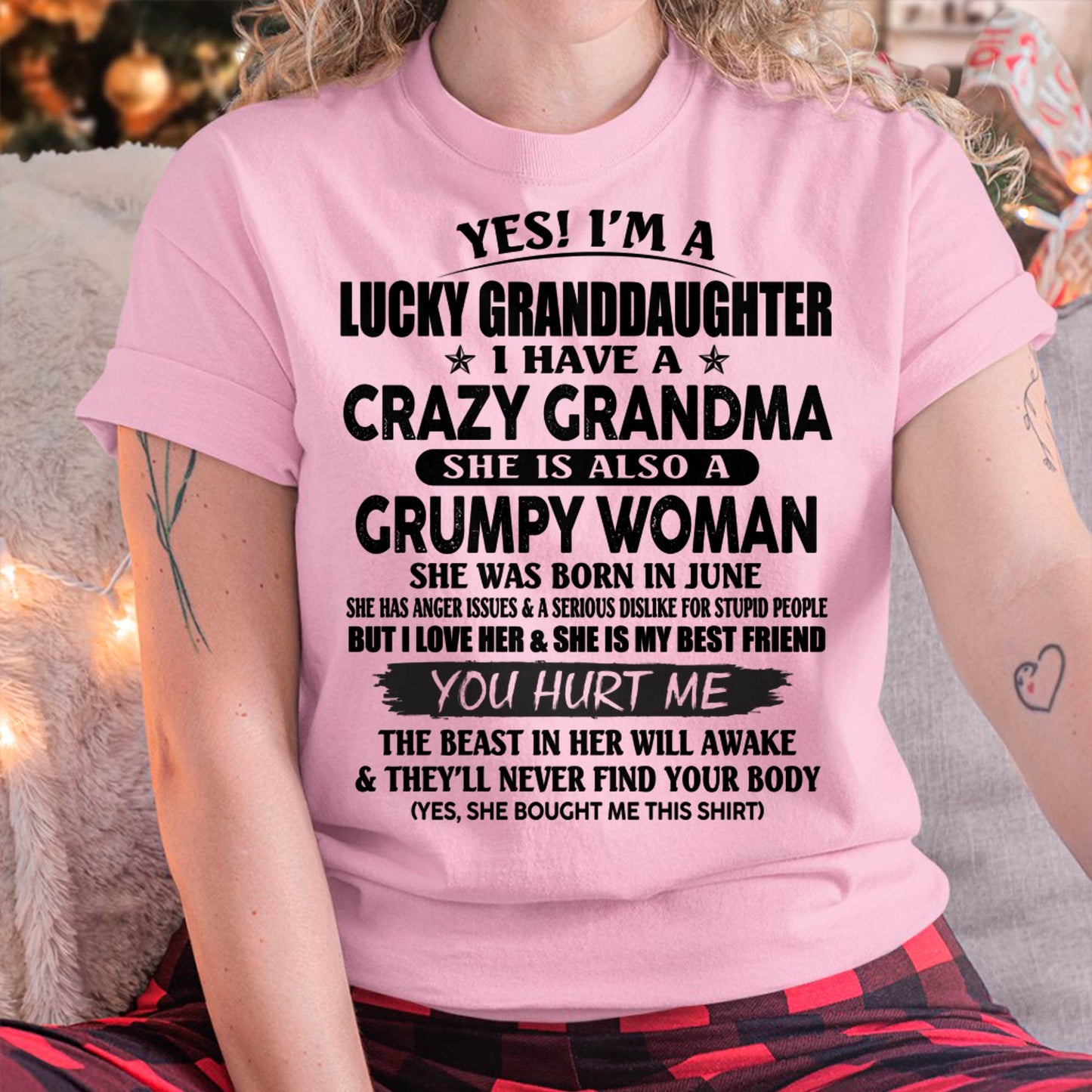 JUNE - LUCKY GRANDDAUGHTER OF CRAZY GRANDMA - PERFECT GIFT FROM GRANDMA - TIEN06 (SKU12-146-06)