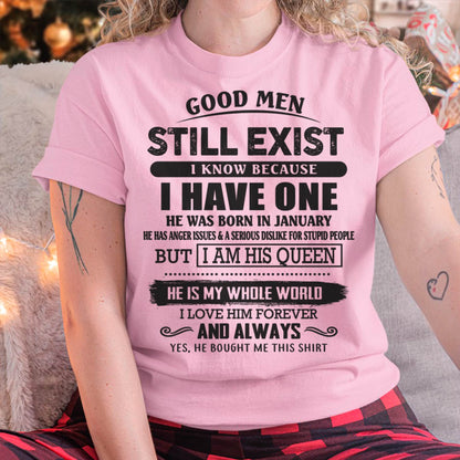 January - Good Men Still Exist - Perfect Gift For Girlfriend, Wife From Husband - TIEN01 (SKU07-166-01)