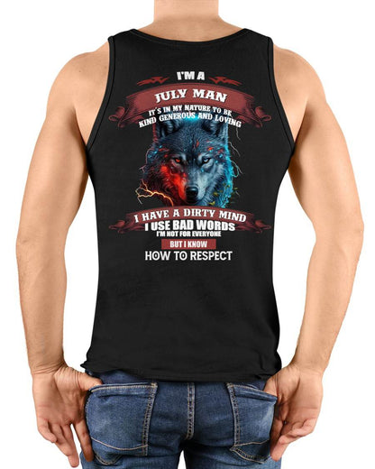 JULY - KNOW HOW TO RESPECT - BIRTHDAY T-SHIRT FOR MEN - TIEN07 (SKU12-162-07)