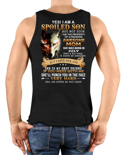 July - Lucky Son of Awesome Mom - Perfect Gift for Son From Mom - TIEN07 (SKU10-128-07)