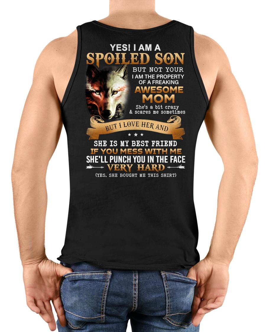 Lucky Son of Awesome Mom - Perfect Gift for Son From Mom - TIEN00 (SKU10-128-00)