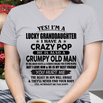 LUCKY GRANDDAUGHTER OF CRAZY POP - PERFECT GIFT FOR YOUR GRANDDAUGHTER FROM POP - TIEN00 (SKU12-39-00)