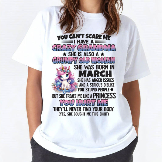 You Can’t Scare Me I Have A Crazy Grandma - Gift For Grandson And Granddaughter From Grandma - DOAN03 (SKU09-106-03)